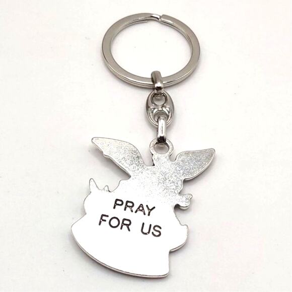 Archangel Saint Michael Keychain Stainless Christian Catholic Faith Birthday NEW - Picture 1 of 6